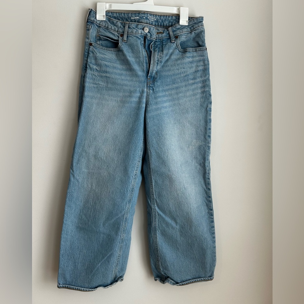 Old Navy Women Denim Sky High Wide Leg Jeans Size 10